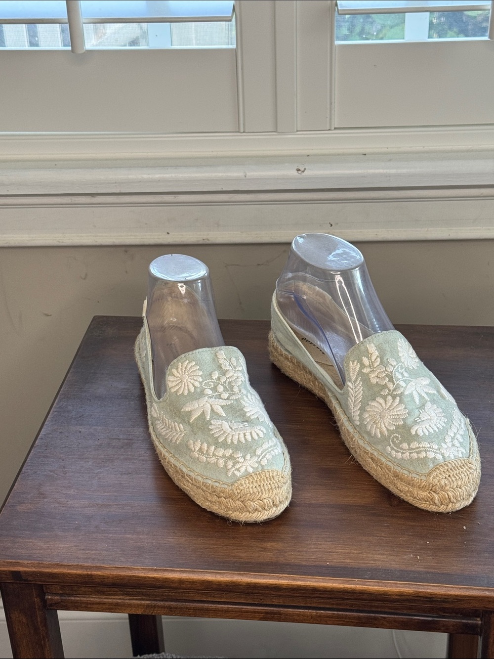 Soludos Mint Green Embroidered Slip-On Espadrilles - Picture 2 of 2